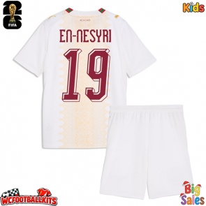 Morocco Youssef En-Nesyri #19 Replica Away Stadium Kit for Kids World Cup 2026 Short Sleeve (+ pants)